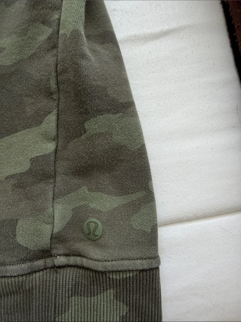 lululemon athletica Olive Camo Crewneck Sweatshirt